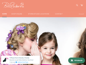 shopbellaballerina.com homepage screenshot
