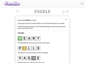 'foodlewordle.io' screenshot