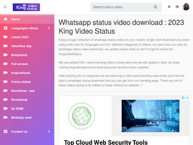 'kingvideostatus.com' screenshot