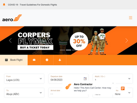 'flyaero.com' screenshot