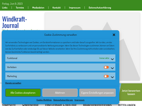 'windkraft-journal.de' screenshot