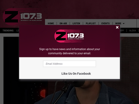 'z1073.com' screenshot