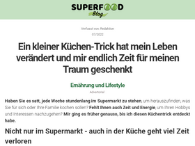 'super-food-blog.com' screenshot