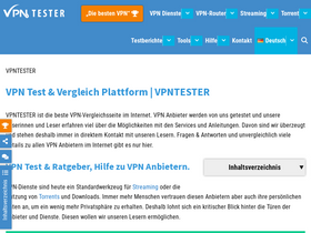 'vpntester.org' screenshot