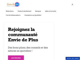 'enviedeplus.com' screenshot