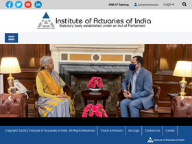 'actuariesindia.org' screenshot