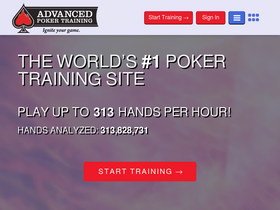 'advancedpokertraining.com' screenshot
