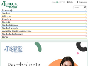 'ateneum.edu.pl' screenshot