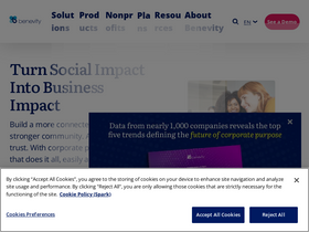 'benevity.com' screenshot