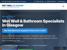wetwallglasgow.com homepage screenshot