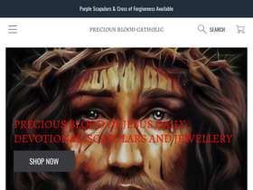 Precious Blood Catholic homepage screenshot