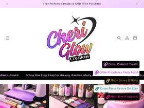 cheriglow.com homepage screenshot