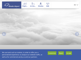 'rho-airport.gr' screenshot