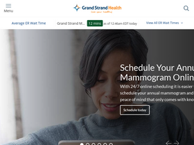 'mygrandstrandhealth.com' screenshot