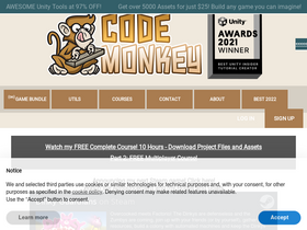 'unitycodemonkey.com' screenshot