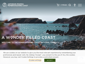 'pembrokeshirecoast.wales' screenshot