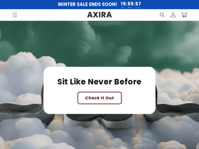 theaxira.store homepage screenshot
