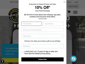 'heelys.com' screenshot
