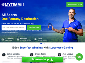'myteam11.com' screenshot