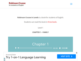 'robinsoncrusoeinlevels.com' screenshot