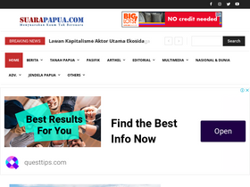 'suarapapua.com' screenshot