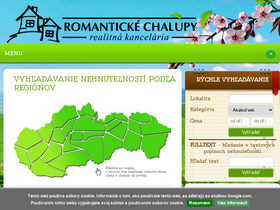 'romantickechalupy.sk' screenshot