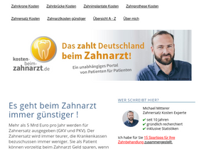 'kosten-beim-zahnarzt.de' screenshot