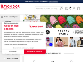 'rayondor-bagages.fr' screenshot