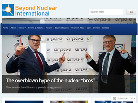 'beyondnuclearinternational.org' screenshot