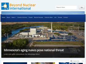 'beyondnuclearinternational.org' screenshot