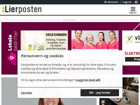 'lierposten.no' screenshot