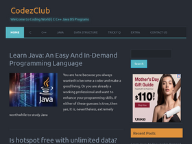 'codezclub.com' screenshot