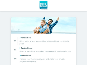 'hellobank.be' screenshot
