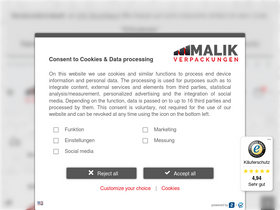 malikgmbh.de homepage screenshot