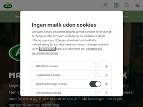 'arla.dk' screenshot