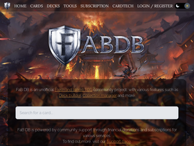 'fabdb.net' screenshot