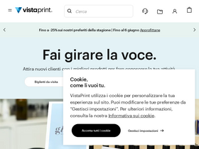 'vistaprint.it' screenshot