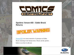 'comicsheatingup.net' screenshot