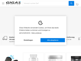 'gigasnutrition.com' screenshot