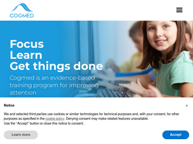 'cogmed.com' screenshot