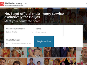'balijamatrimony.com' screenshot