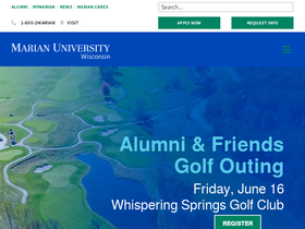 'marianuniversity.edu' screenshot