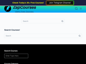 'zapcourses.com' screenshot