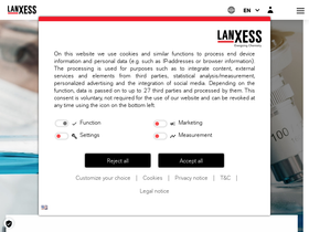 'lanxess.com' screenshot