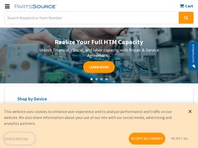 'partssource.com' screenshot