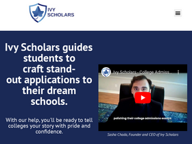 'ivyscholars.com' screenshot