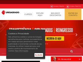 'unisagrado.edu.br' screenshot