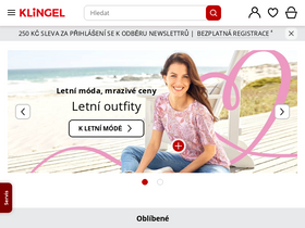 'klingel.cz' screenshot
