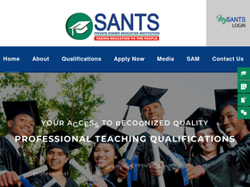 'sants.co.za' screenshot