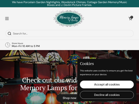 Memory Lamps of Beverly homepage screenshot